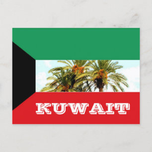 Cartão Postal bandeira do Kuwait