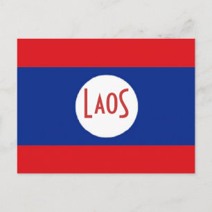Cartão Postal Bandeira do Laos