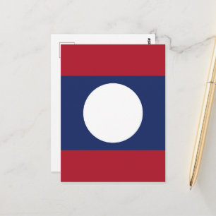 Cartão Postal bandeira do Laos