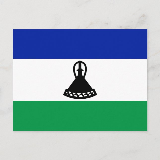 Cartão Postal Bandeira do Lesoto (Frente)