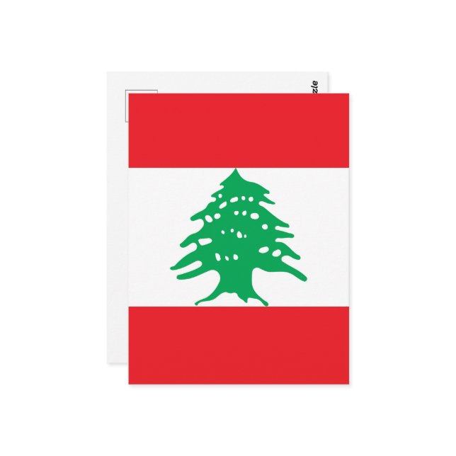 Cartão Postal Bandeira do Líbano (Frente/Verso In Situ)