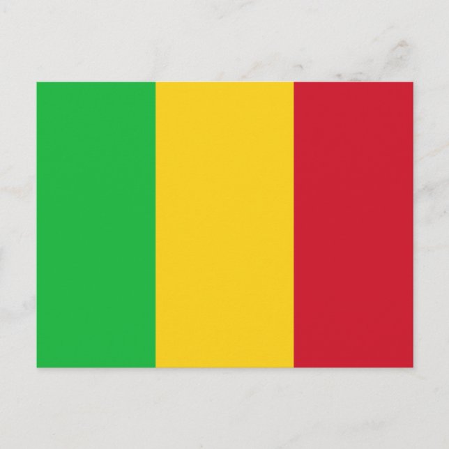 Cartão Postal Bandeira do Mali (Frente)