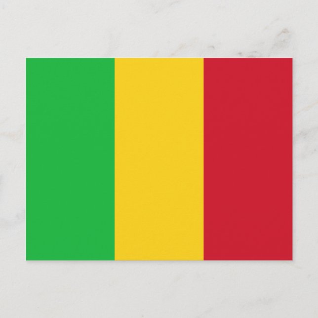 Cartão Postal Bandeira do Mali (Frente)
