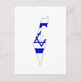 Cartão Postal bandeira do mapa de Israel