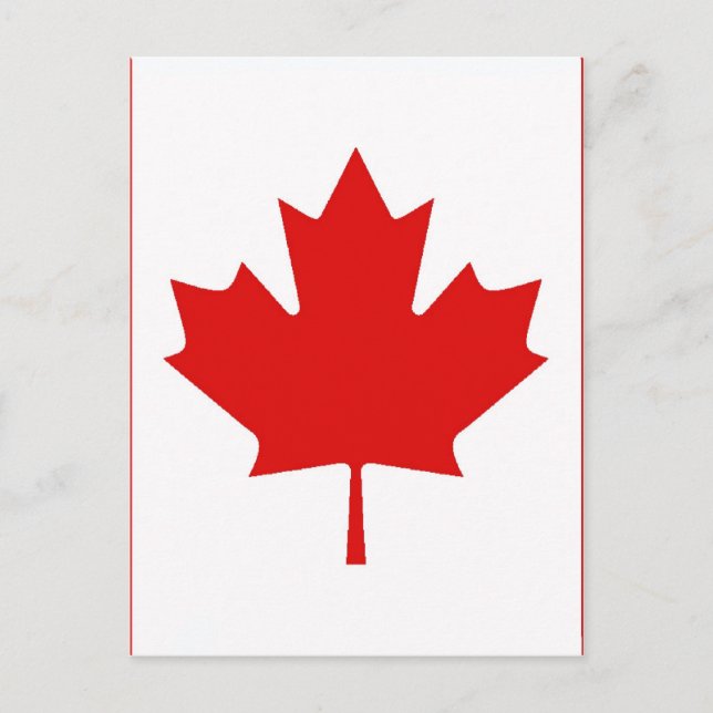 Cartão Postal Bandeira do Maple Leaf do Canadá (Frente)