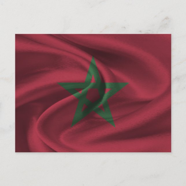 Cartão Postal Bandeira do Marrocos (Frente)