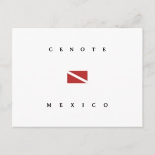 Cartão Postal Bandeira do mergulho do mergulhador de Cenote