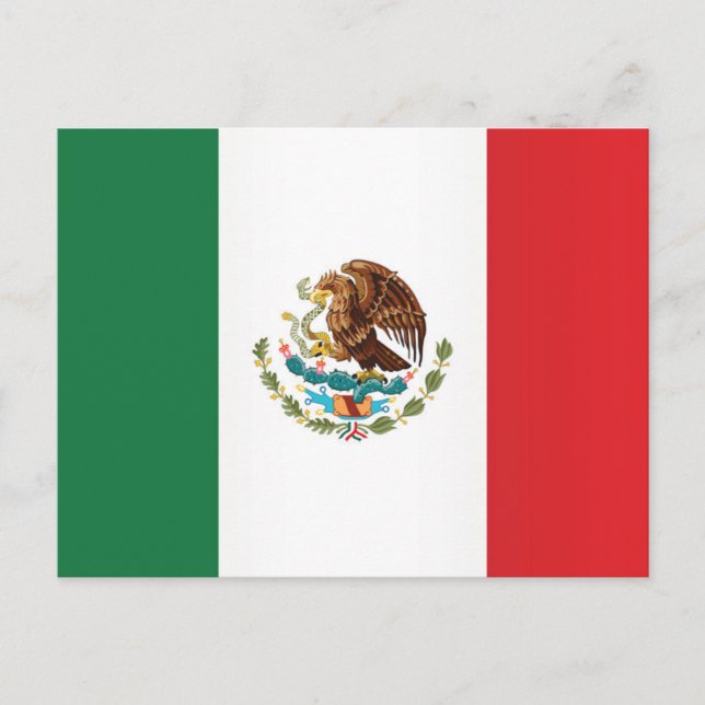 Cartão Postal Bandeira do México (Frente)