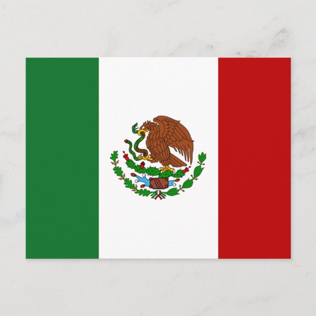 Cartão Postal Bandeira do México (Frente)