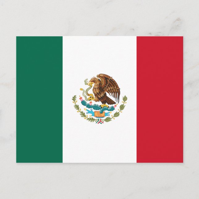 Cartão Postal Bandeira do México (Frente)