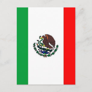 CARTÃO POSTAL BANDEIRA DO MÉXICO - BANDEIRA MEXICANA NACIONAL
