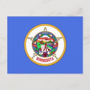 Cartão Postal Bandeira do Minnesota