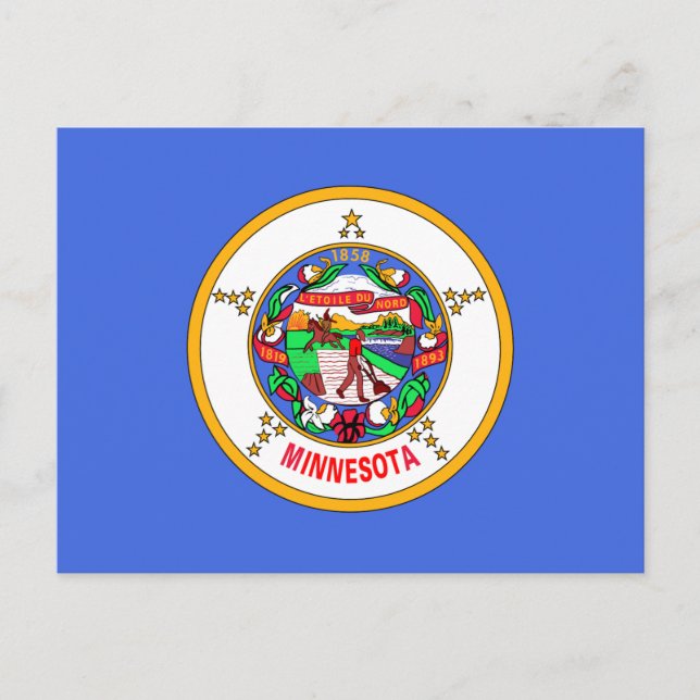 Cartão Postal Bandeira do Minnesota (Frente)