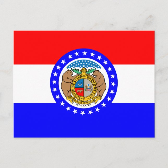 Cartão Postal Bandeira do Missouri (Frente)