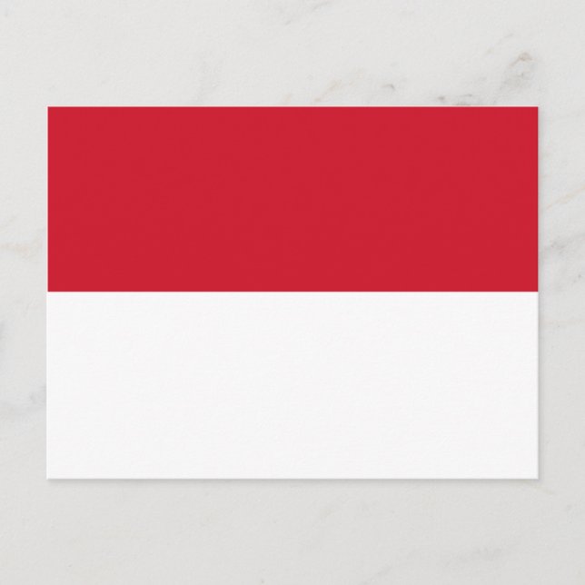 Cartão Postal Bandeira do Mônaco (Frente)