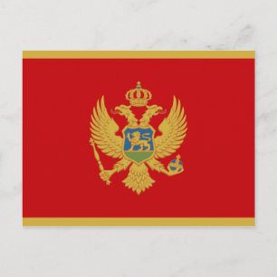 Cartão postal Bandeira do Montenegro