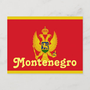 Cartão Postal Bandeira do Montenegro