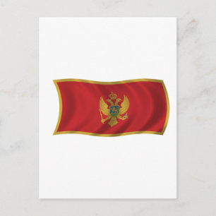 Cartão Postal Bandeira do Montenegro