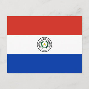 Cartão Postal Bandeira do Mundo do Paraguai