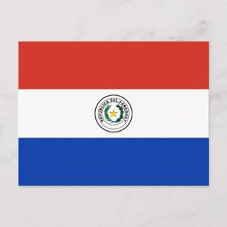 Cartão Postal Bandeira do Mundo do Paraguai