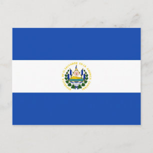 Cartão Postal Bandeira do Mundo Nacional de El Salvador