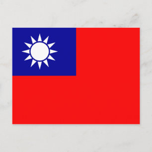 Cartão Postal Bandeira do Mundo Nacional de Taiwan