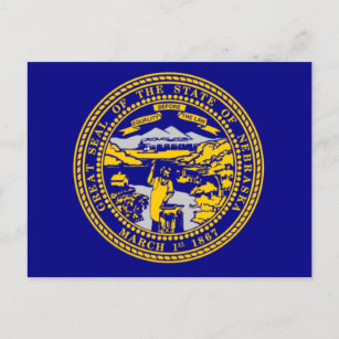 Cartão Postal Bandeira do Nebraska