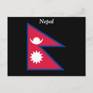Cartão Postal Bandeira do Nepal