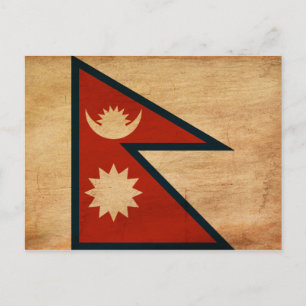 Cartão Postal Bandeira do Nepal