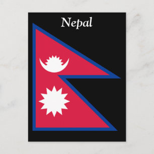 Cartão Postal Bandeira do Nepal