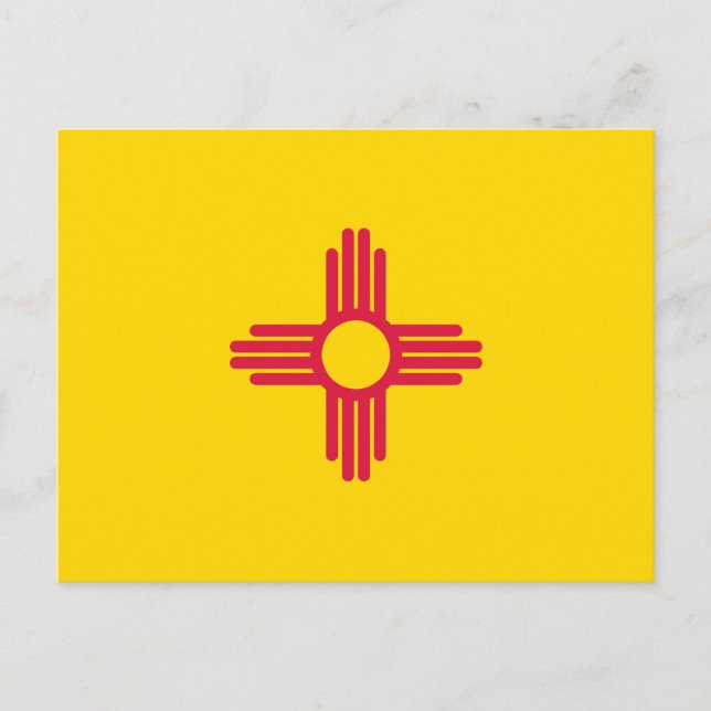 Cartão Postal Bandeira do Novo México (Frente)