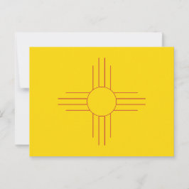 Cartão Postal Bandeira do Novo México Símbolo do Sol Zia