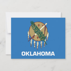 Cartão Postal Bandeira do Oklahoma Escudo Osage Tubo da Paz