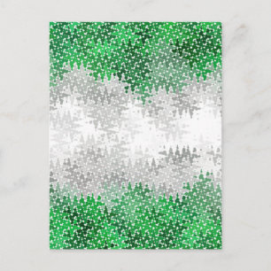 Cartão Postal Bandeira do Orgulho Abstrato Cinza-romântico Tripp