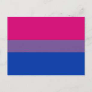 Cartão Postal Bandeira do Orgulho Bissexual