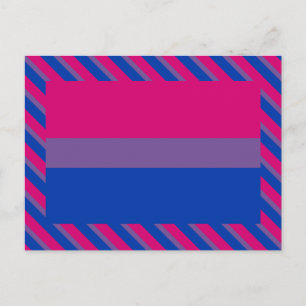 Cartão Postal Bandeira do Orgulho Bissexual