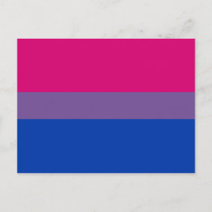 Cartão Postal Bandeira do Orgulho Bissexual