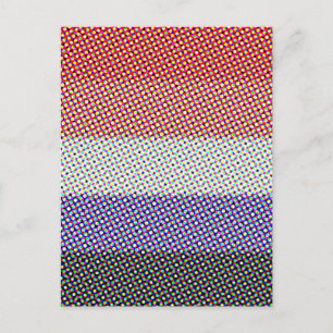 Cartão Postal Bandeira do Orgulho Cupiorromântico Abstrato Tripp