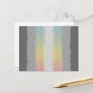 Cartão Postal Bandeira do Orgulho Demifluid Groovy Boho Trippy A