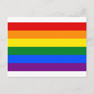 Cartão Postal Bandeira do Orgulho Gay Arco-Íris LGBT