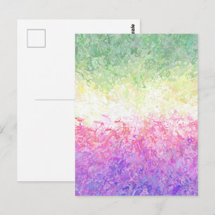 Cartão Postal Bandeira do Orgulho Genderdoe Abstrata Boho Trippy