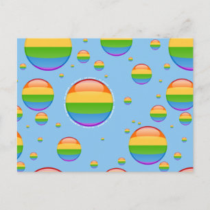 Cartão Postal Bandeira do Orgulho Lésbico do Arco-Íris Gay