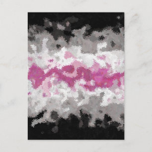 Cartão Postal Bandeira do Orgulho Librafeminino Abstrato Marmori