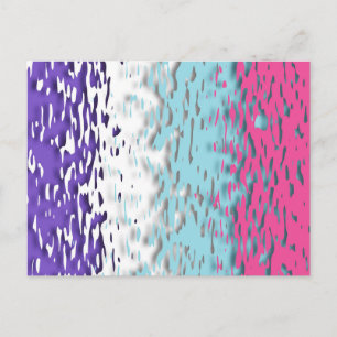 Cartão Postal Bandeira do Orgulho Multissexual Funky Trippy Ripp
