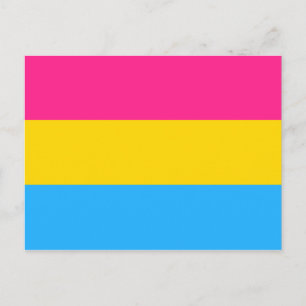 Cartão Postal Bandeira do Orgulho Pansexual