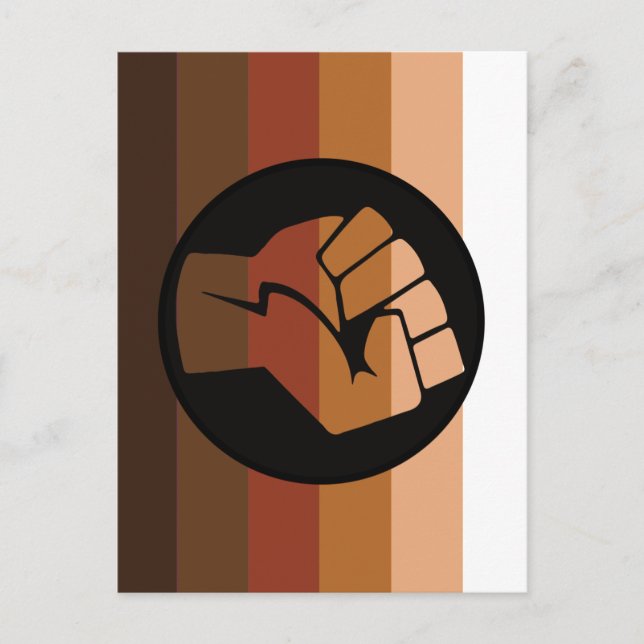 Cartão Postal Bandeira do Orgulho POC (Frente)