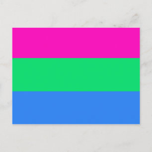 Cartão Postal Bandeira do orgulho polisexual