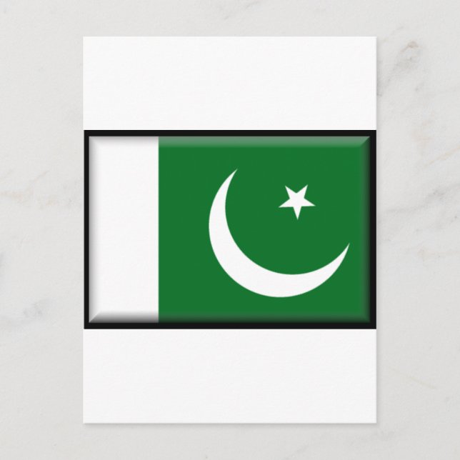 Cartão Postal Bandeira do Paquistão (Frente)