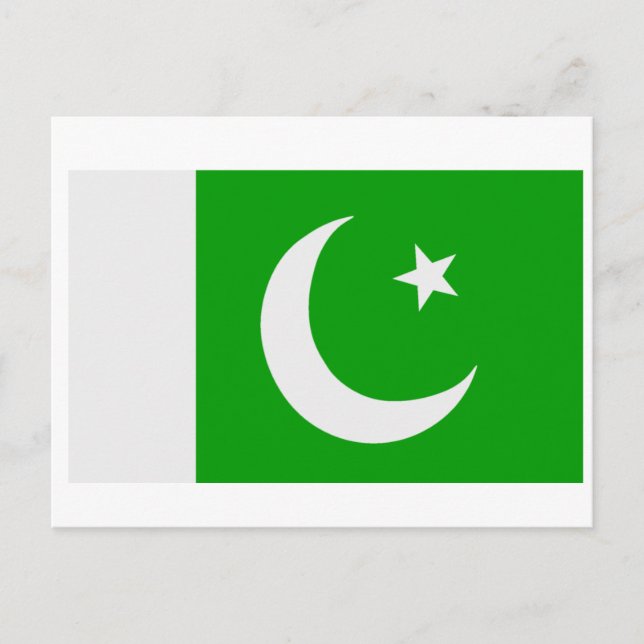 Cartão Postal Bandeira do Paquistão (Frente)