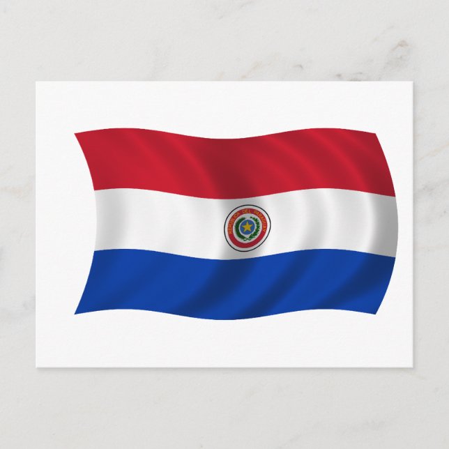 Cartão Postal Bandeira do Paraguai (Frente)